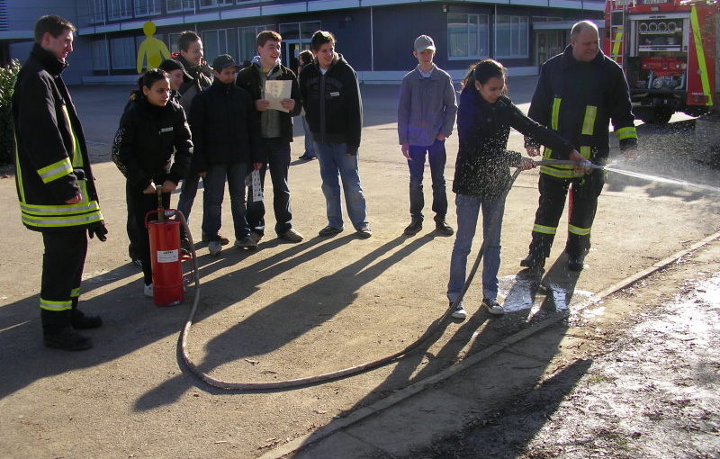 Löschen mit der Handspritze