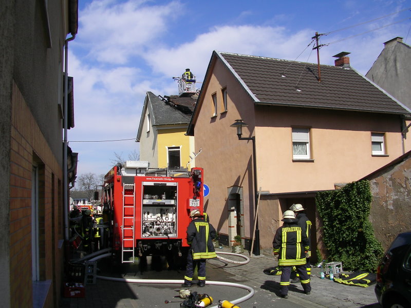 Brennender Dachstuhl