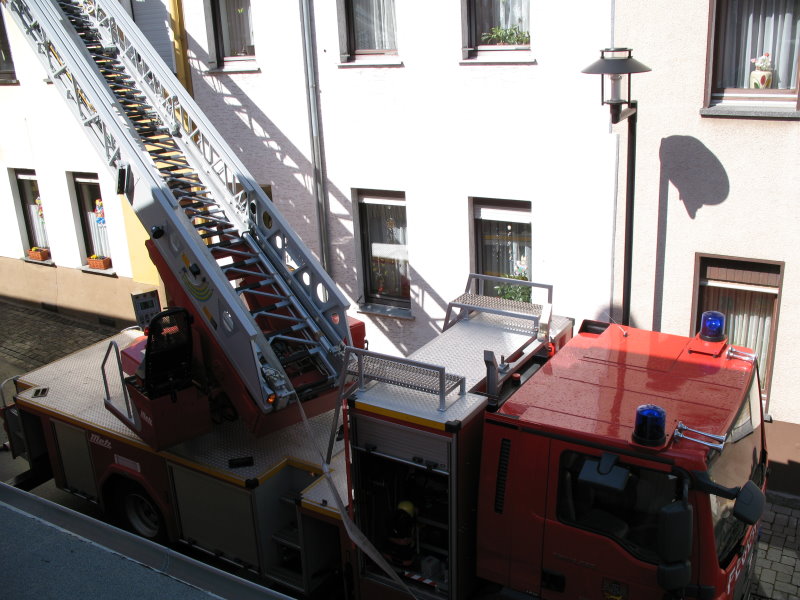 Drehleiter im Einsatz