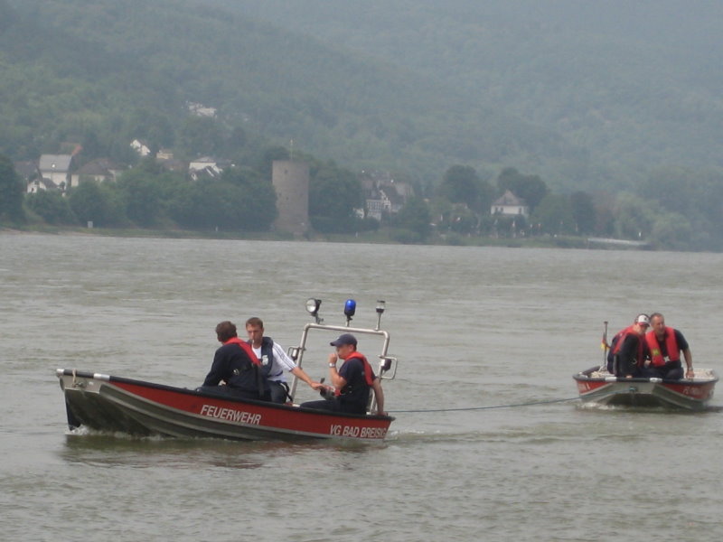 Abschleppen eines Bootes