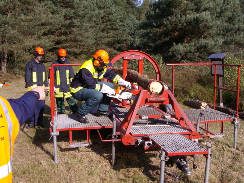 Übung am Baumbiegesimulator