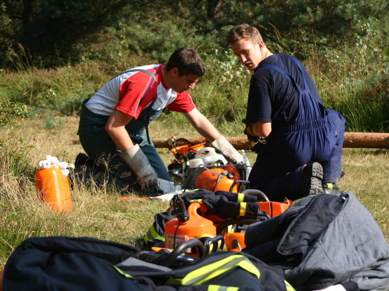 Säubern des Arbeitsgerätes