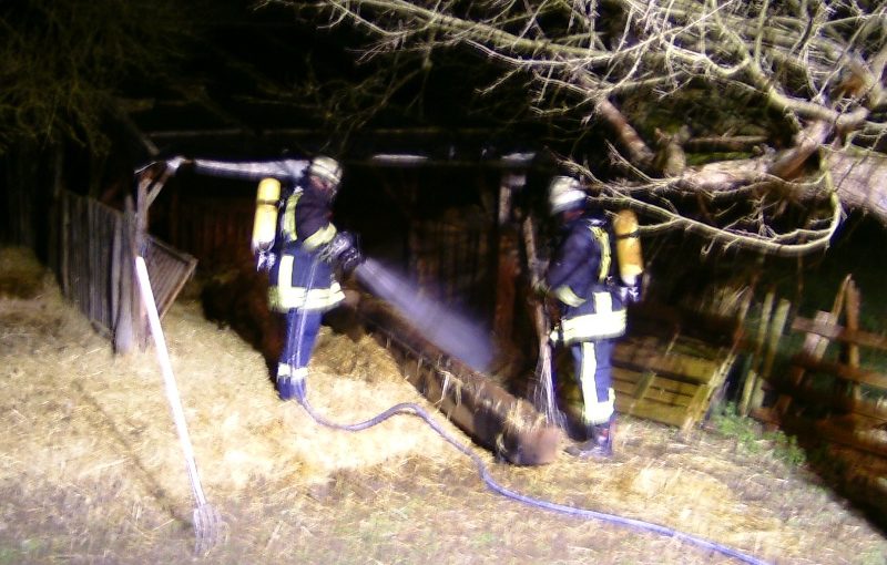 Ablöschen des Strohs