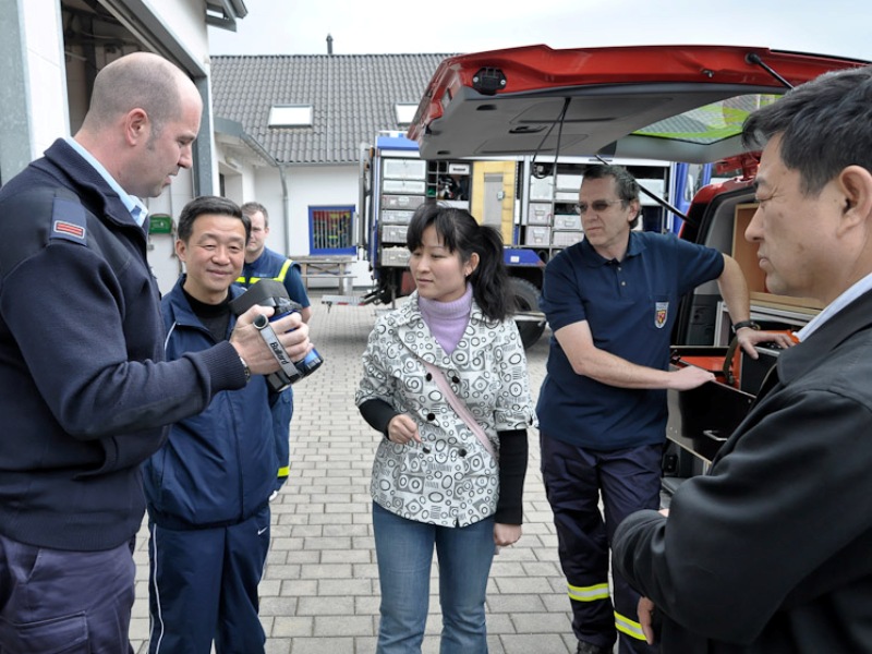Die Wärmebildkamera wird vorgeführt