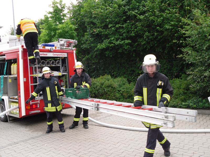 Bereitstellen der Steckleiter