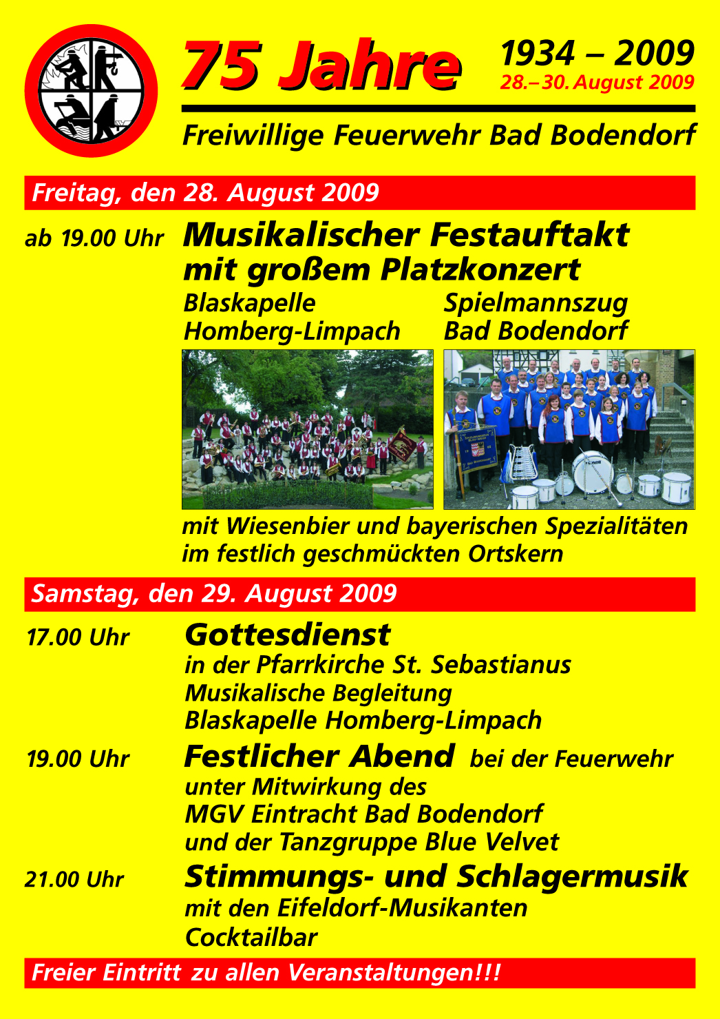 Plakat 75 Jahre - Stadtfeuerwehrtag