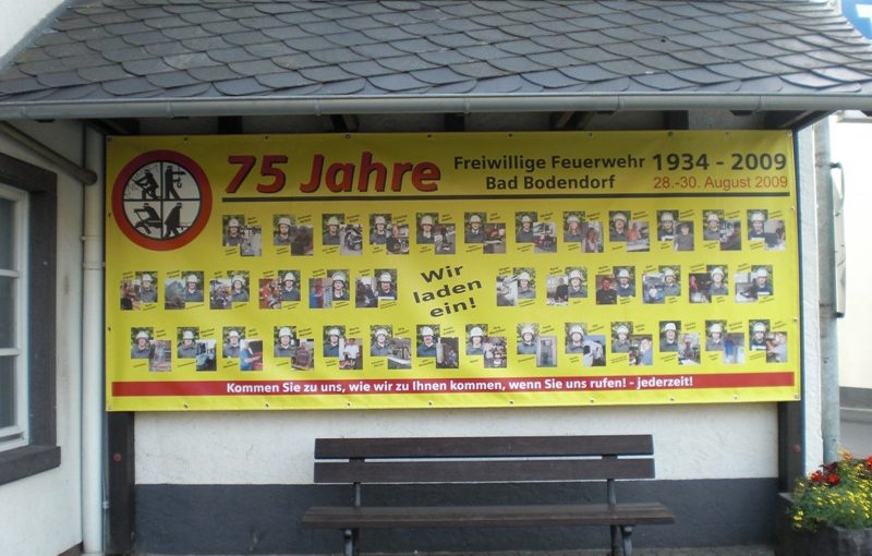 Plakat an der Volksbank