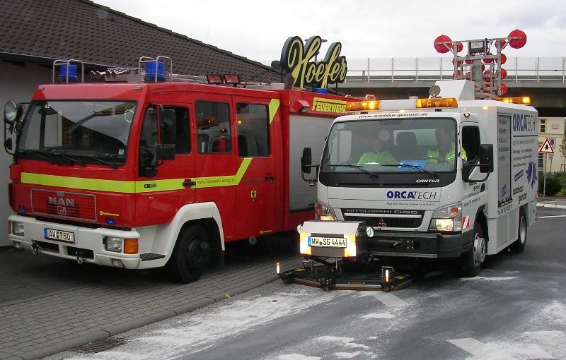 Straße wurde professionell gereinigt