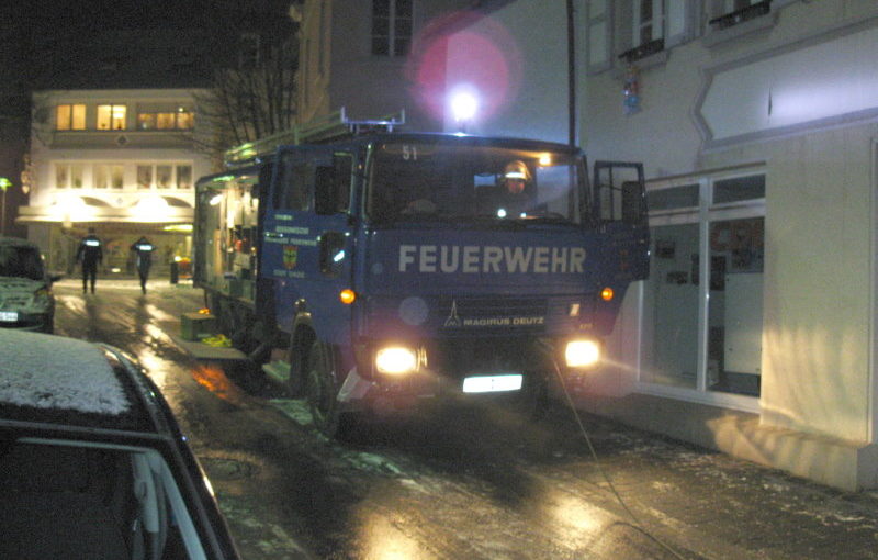 Einsatz der Seilwinde des GKW