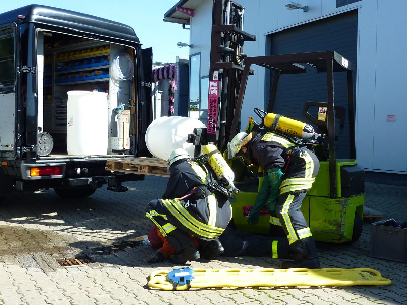 Feuerwehr rettete den Verletzten