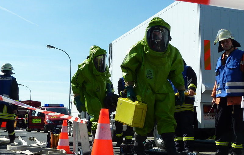 Gemeinsame Chemieschutzübung