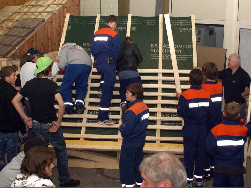 Sichern eines Dachstuhl