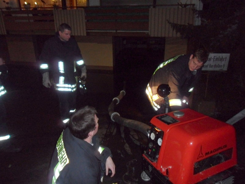 Eine Tragkraftspritze wurde eingesetzt