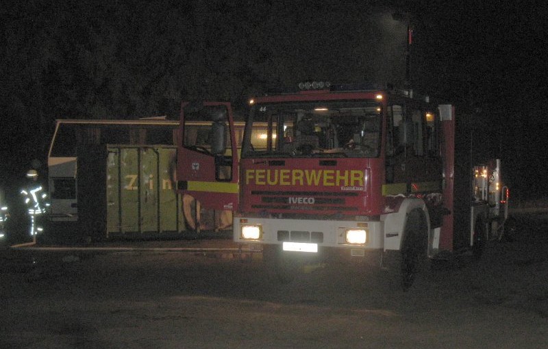 Der Container stand auf einem Firmengelände