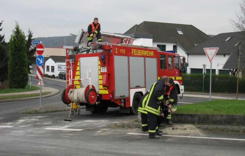 Stellenweise wurde der Kraftstoff aufgenommen