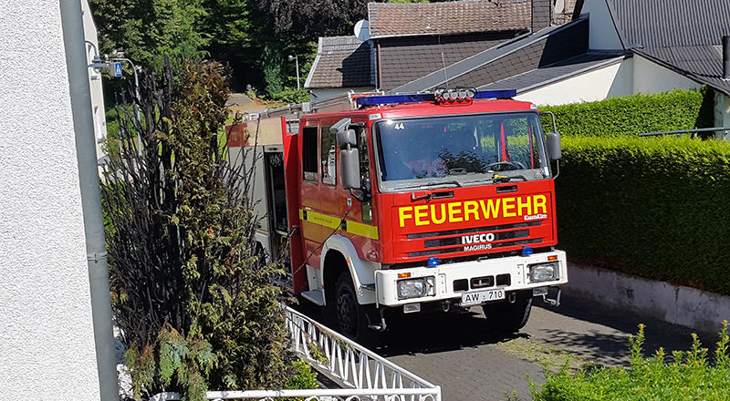 Heckenbrand in Westum