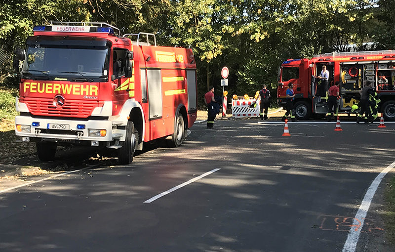 Einsatzkräfte am Einsatzort