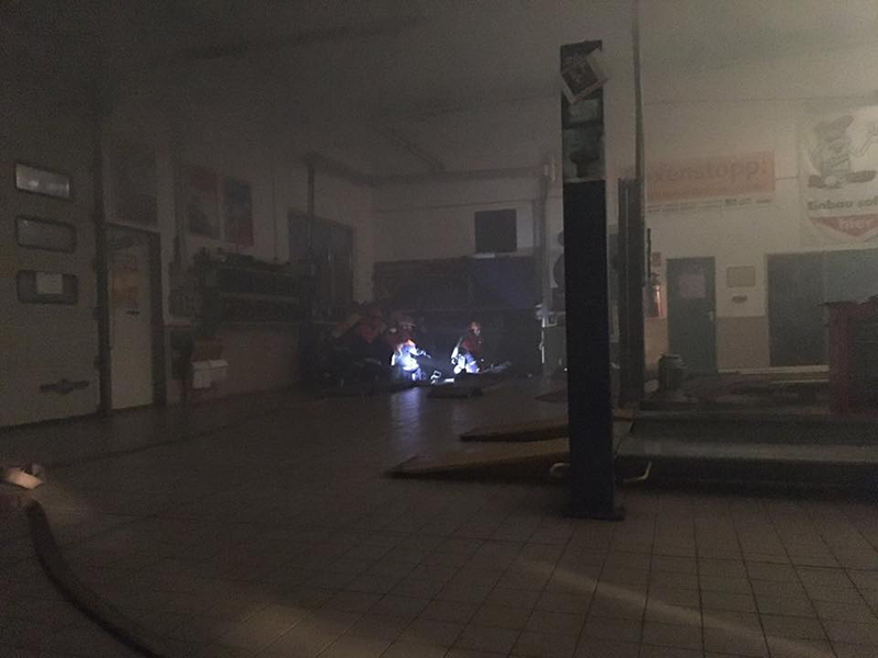 Brand einer Autowerkstatt