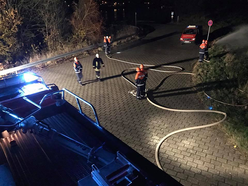 Flächenbrand am Rhein