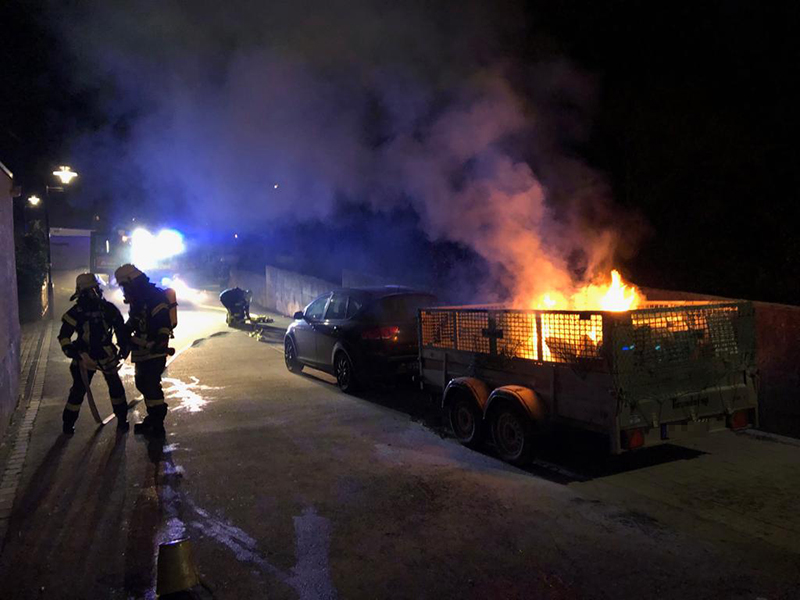 06.03.2019 - Brand eines Anhänger