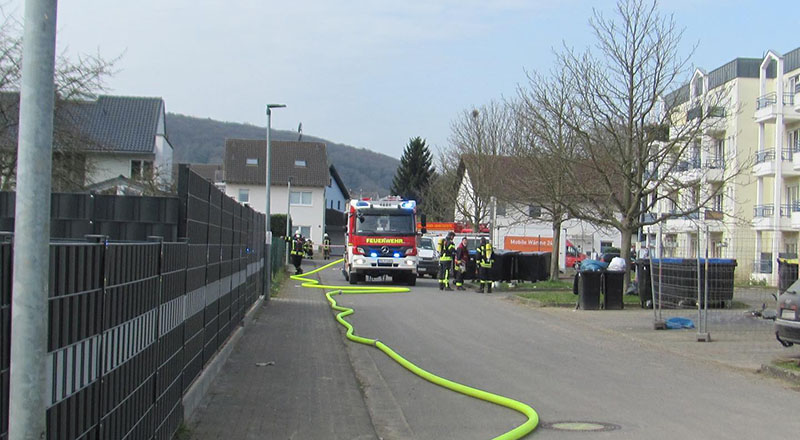 22.03.2022 - Aufgerissene Gasleitung bei Baggerarbeiten